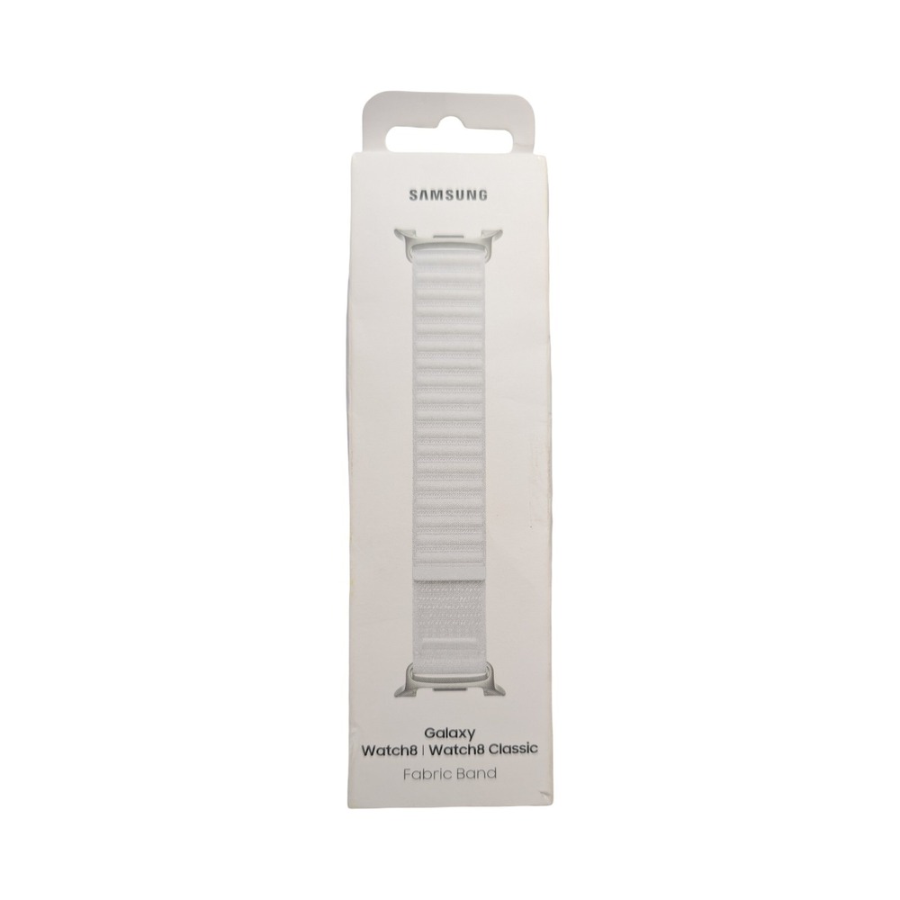 23-U Samsung Galaxy Fabric Band for Watch8 & Watch8 Classic S/M White